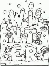Winter Fun Coloring Kids sketch template