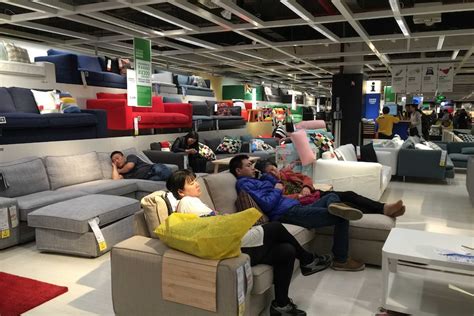 ikea customers in beijing take try before you buy to the next level