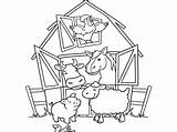 Farm Coloring Pages Animals Crafts Looking Activities Diy Window Through sketch template