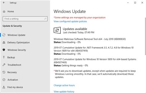 microsoft windows security updates july 2019 overview