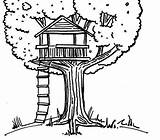 Coloring Treehouse Cabane Sucre sketch template