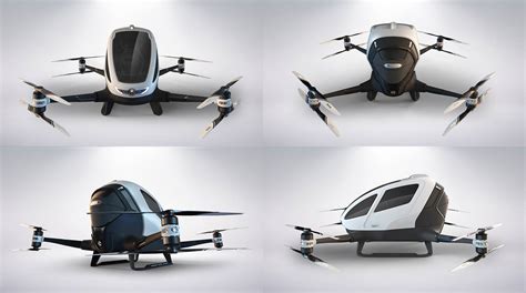 ehang    primeiro drone de transporte pessoal carblogbr