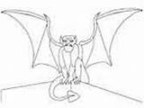 Coloring Monsters Gargoyle Pages Creatures Monster Ws sketch template