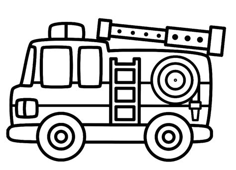 fire engine truck coloring page