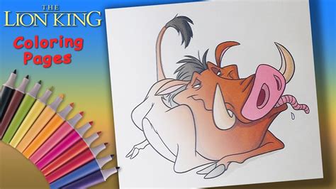 pumbaa coloring pages  lion king coloring book  kids youtube