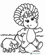 Barney Coloring Pages Kids Color Printable sketch template