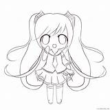 Chibi Coloring Anime Miku Pages Cute Hatsune Girl Drawing Coloring4free Lineart Printable Cat Color Paintingvalley Getcolorings Drawings Unicorn Print Explore sketch template