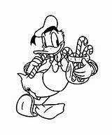 Donald Duck Coloring Christmas Pages sketch template