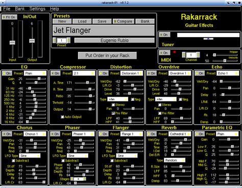 Rakarrack Guitar Fx For Linux Linux Journal
