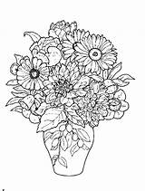 Vase Bouquet Abstract Crayola Bud Bestflowersite sketch template