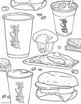 Coloring Hash Delight Mcmuffin Mccafe sketch template
