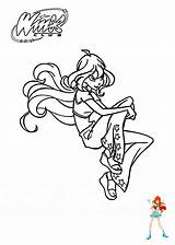 Coloring Pages Winx Club Bloom Girls Printable 4kids sketch template