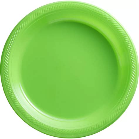 big party pack kiwi green plastic dinner plates ct party city