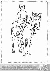 Horse Coloring Pages Riding Girl Horseback Template Sketch sketch template