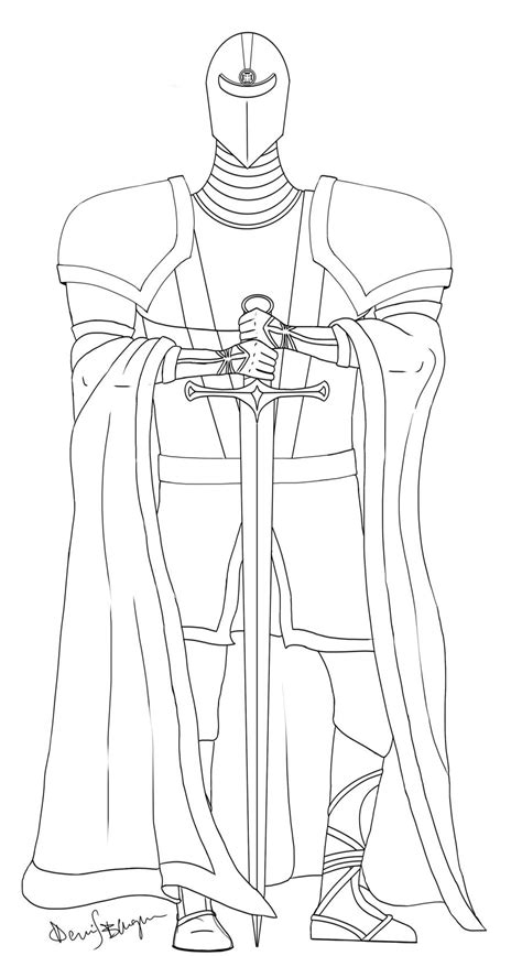medieval knight sketch  dennisb art  deviantart