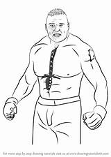 Draw Wwe Brock Lesnar Drawings Wrestlers Drawing Step People Learn Paintingvalley sketch template