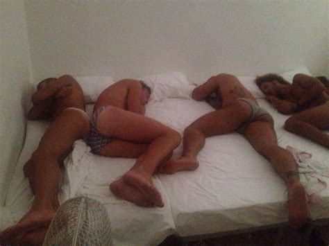 Men In Underwear Sleeping