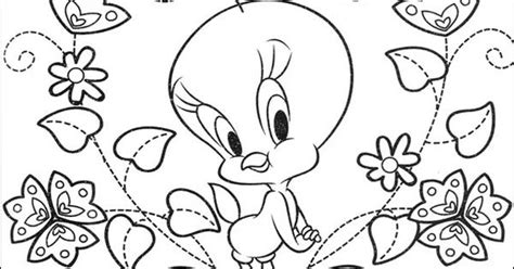 pink tweety bird pages coloring pages