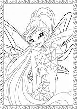 Winx Coloring Tynix Pages Club Butterflix Print sketch template
