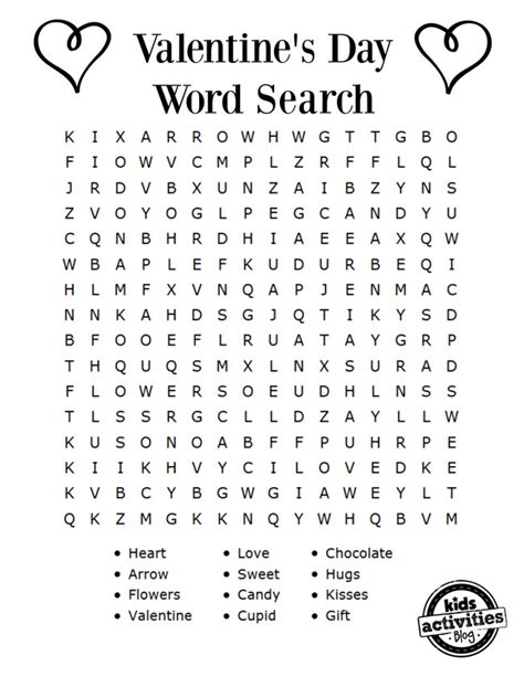 printable valentines day word search dallas single parents