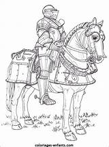 Coloring Pages Knights Knight Adult Horse Medieval Castles Color Realistic Printable Books Colouring Book Boys Drawings Colorful Sheets Coloriages Historical sketch template