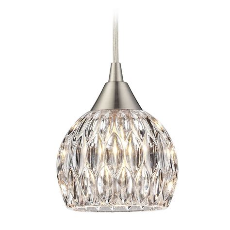 Crystal Mini Pendant Light With Clear Glass At Destination Lighting