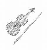 Violin Ornamental sketch template