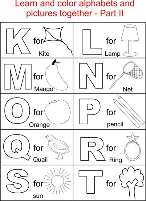 alphabet coloring   kids  pinterest