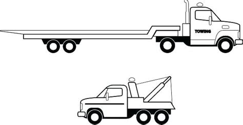 flatbed truck coloring page