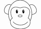 Coloring Monkey Drawing Pages Face Drawings Clip Clipart Kids Template Bongo Animal Printable Draw Monkeys Benscoloringpages Templates Patterns Google Funny sketch template