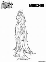 Smallfoot Coloring Pages Meechee Print Printable Feet Scribblefun Movie Sheets Bigfoot Book Franny Cartoon Search sketch template