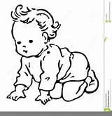 Baby Clipart Crawling Walking Clip Clker Large sketch template