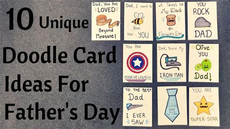 diy fathers day pun doodle cards birthday cards  dad youtube