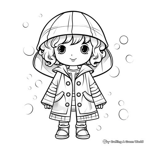 raincoat coloring pages  printable
