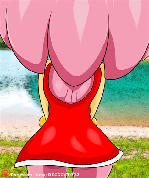 rule 34 2017 amy amy rose animated ass back view big ass bigdon1992 bottomless clothed