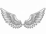 Wings Angel Coloring Clipart Drawing Angle Printable Pages Asas Desenho Anjo Wing Para Tatuagem Tattoo Logo Owl Kids Desenhos Painted sketch template