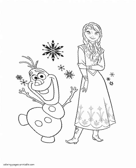 coloring page olaf  anna coloring pages printablecom