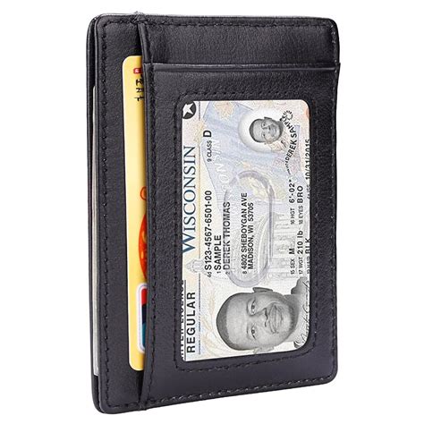 slim leather credit card holder wallet keweenaw bay indian community