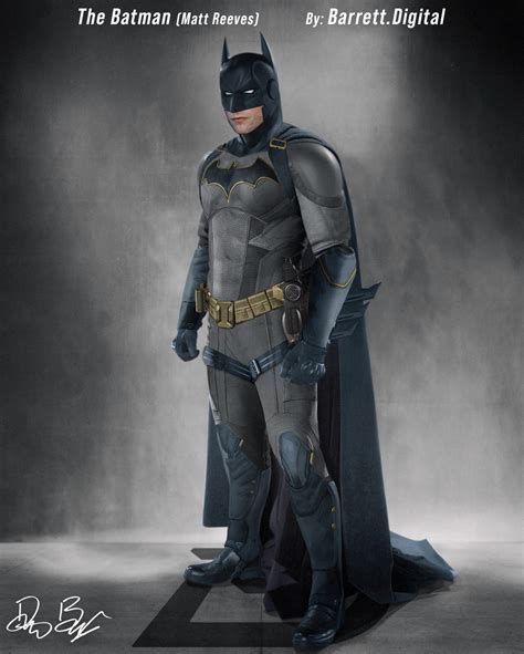 fanart matt reeves batman suit concept  barrettdigital rbatman
