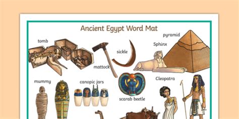 Ancient Egypt Word Mat Teacher Made