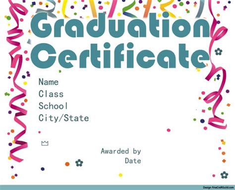 graduation certificate templates