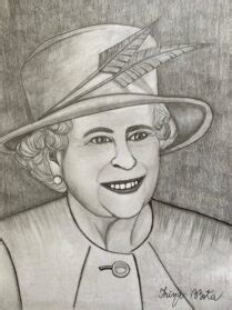 queen elizabeth drawing pics drawing skill