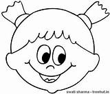 Coloring Pages Girls Girl Pigtails Views sketch template