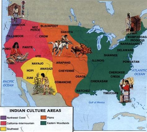 Native American Tribe Map Showing Tribes And Where They Are From