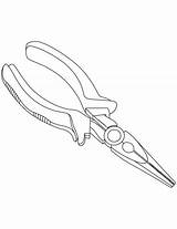Pliers Nose Coloring Pages Kids sketch template