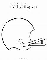 Michigan Coloring Pages Helmet Built California Usa Getdrawings Twistynoodle Noodle sketch template