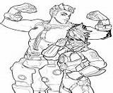 Coloring Pages Overwatch Zarya Tracer Et sketch template
