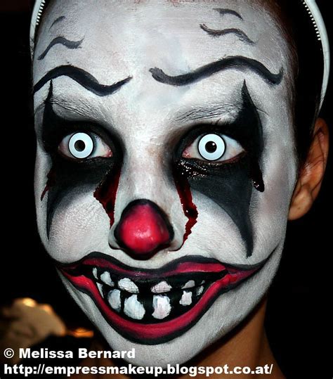 Scary Clown Face Paint Easy Web Lanse