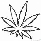 Leaf Weed Marijuana Outline Coloring Pages Pot Sketch Printable Drawing Bud Template Cool Kids Step Tattoo Drawings Print Blunt Color sketch template