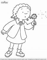 Caillou Coloring Pages Sarah Kids Print Template Them sketch template
